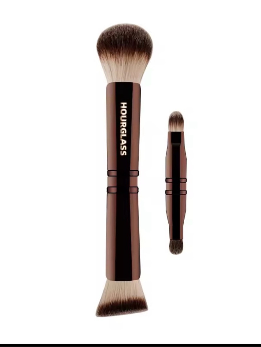 Hourglass Dual-Ended Face & Eye Brush in Brown